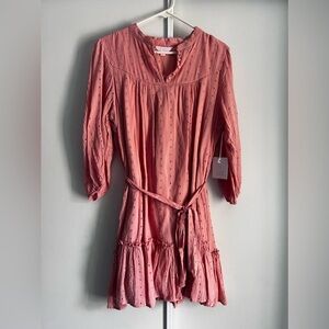 LAUREN CONRAD dress, new with tag, color salmon/dark pink, size L
